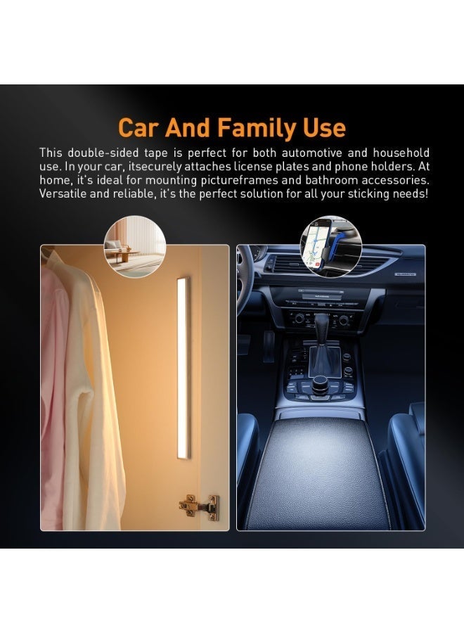 ثري ام شريط لاصق مزدوج الجوانب شديد التحمل، 2 سم × 3 م، مصنوع من مادة 3M VHB 5925 اللاصقة القوية المقاومة للماء، شريط إسفنجي مزدوج الجوانب، مثالي لتزيين السيارات والمنازل والمكاتب والجدران الداخلية والخارجية. - Image 4